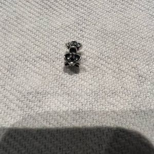 PANDORA silver spacer with amethyst stones